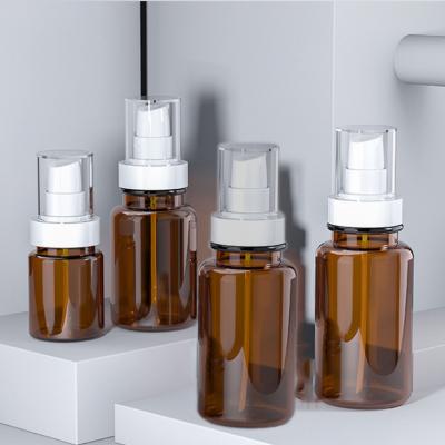 PET plastic bottle brown oil bottle press pump head